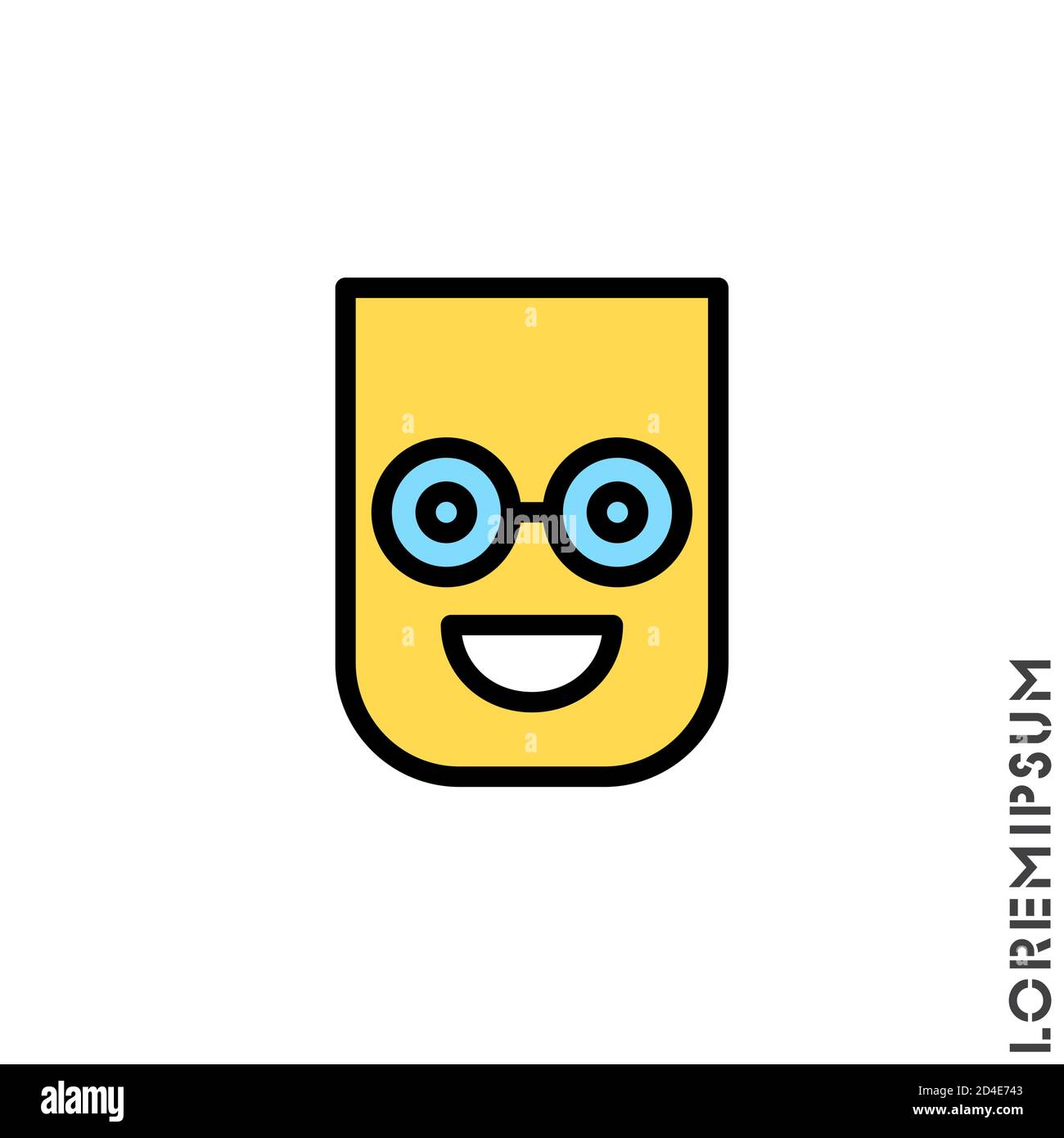 Positive icon vector color, emotion symbol. Modern flat symbol for web and mobile apps. admiration, joy Smile icon. Happy, laughing, emotions icon. Si Stock Vector