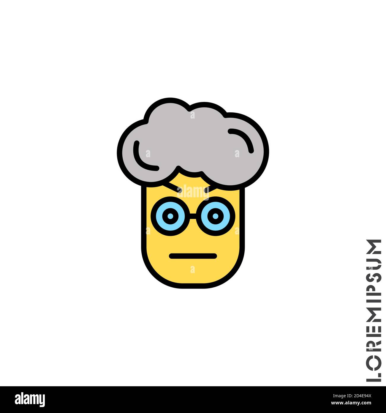 Confused Thinking Emoticon yellow boy, man Icon Vector Illustration. Style. Whatever Face Emoticon Icon Vector Illustration. Angry icon vector Stock Vector