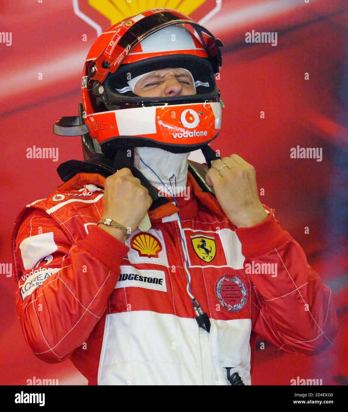 Michael Schumacher 2004 Helmet High Resolution Stock Photography and