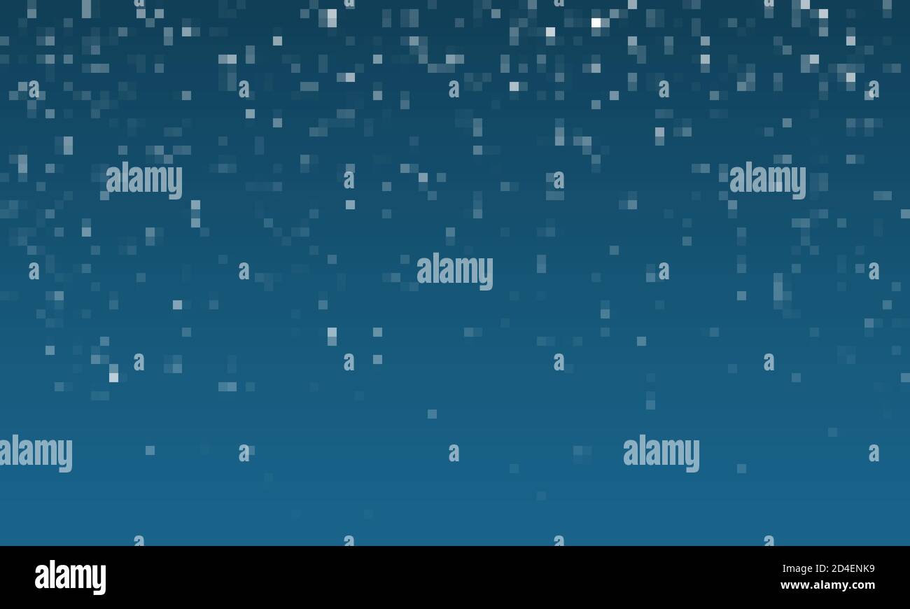 Christmas snow. Falling snowflakes on blue background. Snowfall. Vector ...