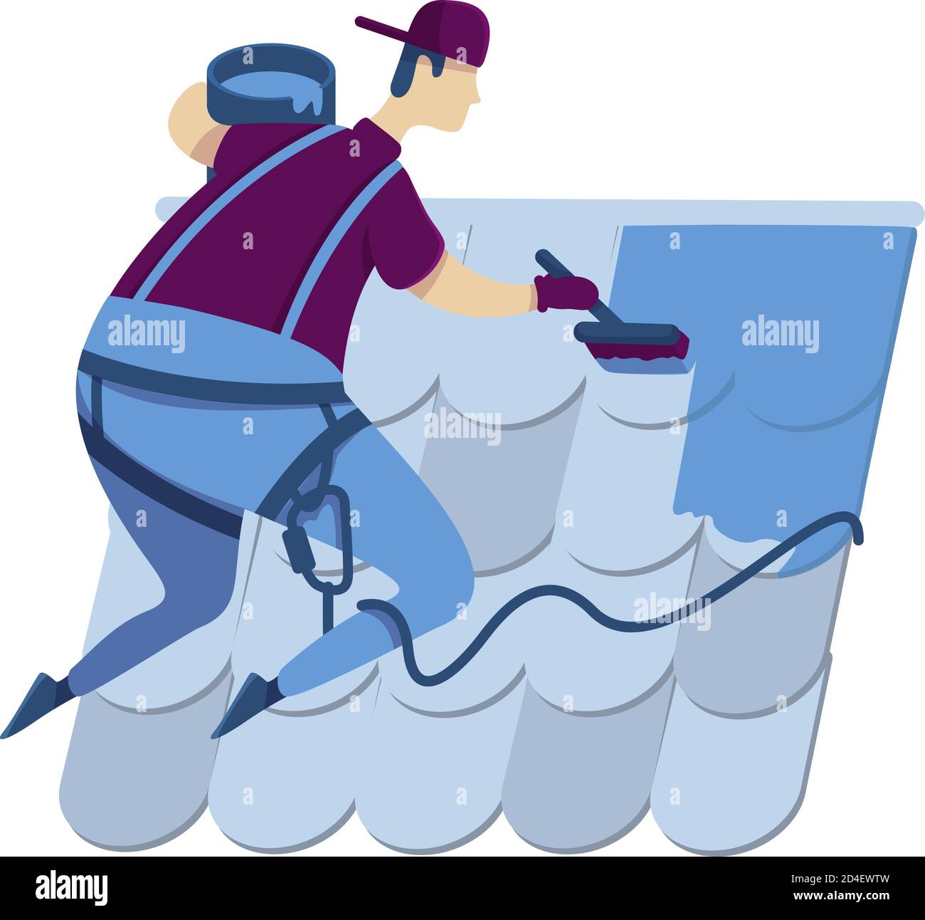 Repairman flat color vector faceless character Stock Vector