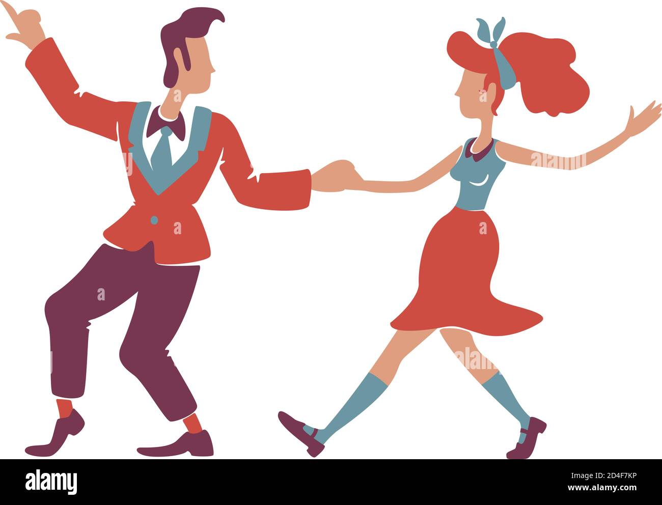 Couple dancing boogie woogie flat color vector faceless characters Stock  Vector Image & Art - Alamy