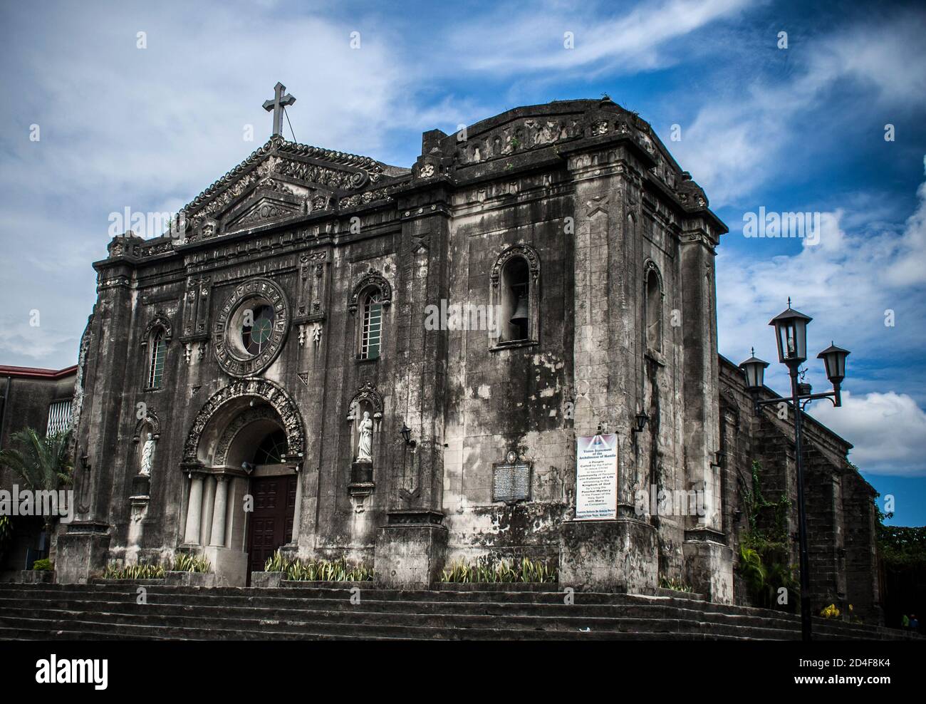 old Philippine Catholic church built during the Spanish era. Stock Photo