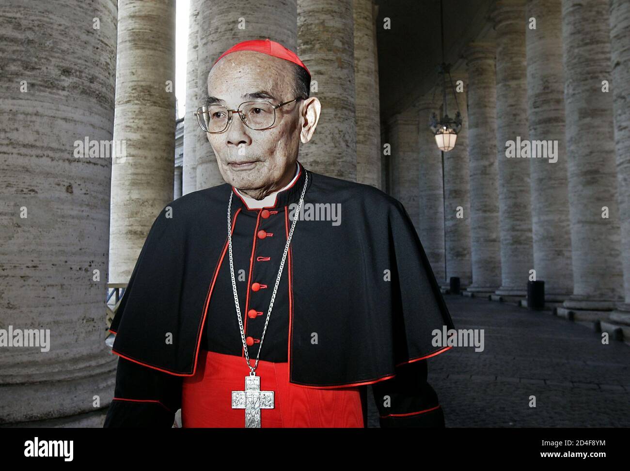 Thai Cardinal Michael Mitchai Kitbunchu arrives for the general congregation meeting in City April 12, Roman Catholicism's conclave to elect the new Pope will start at 4:30 (1430 GMT) next