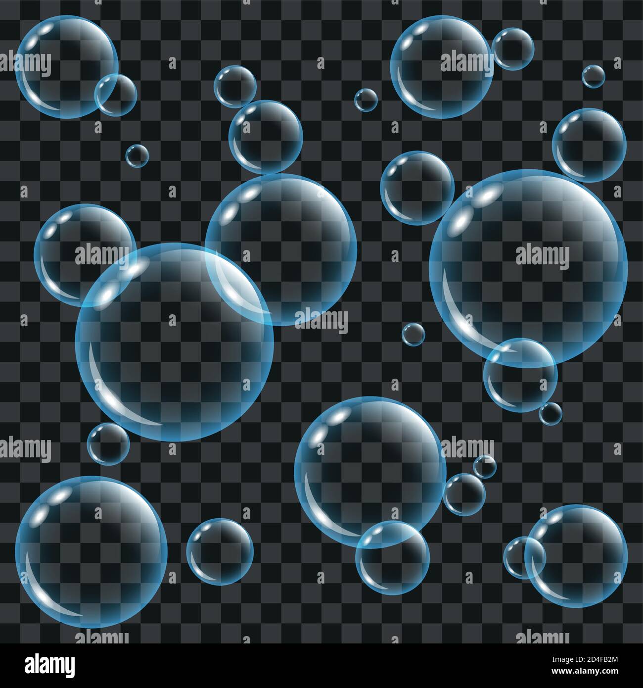transparent soap bubbles isolated on black vector illustration EPS10 ...