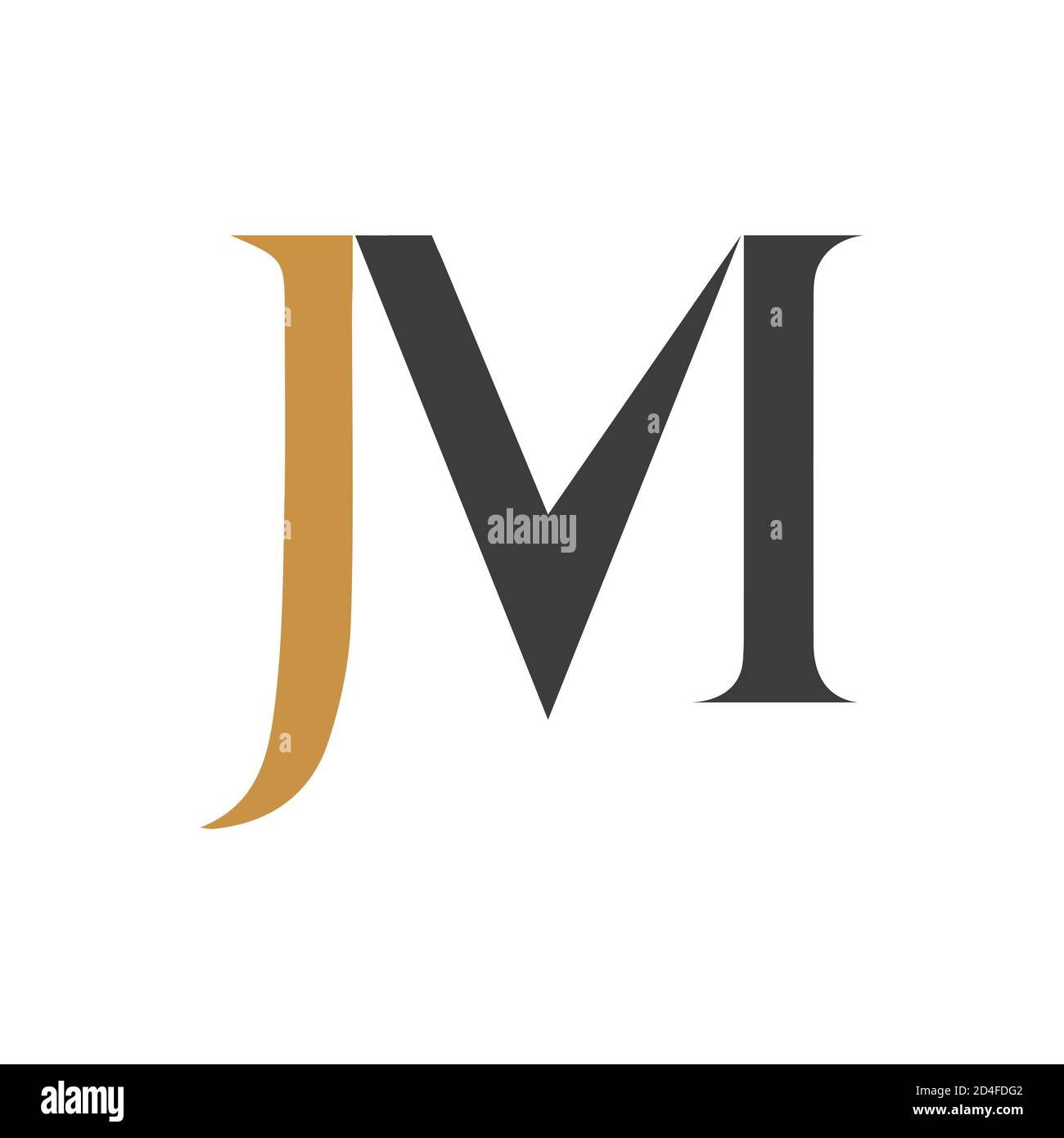 Initial letter jm logo or mj logo vector design template Stock Vector