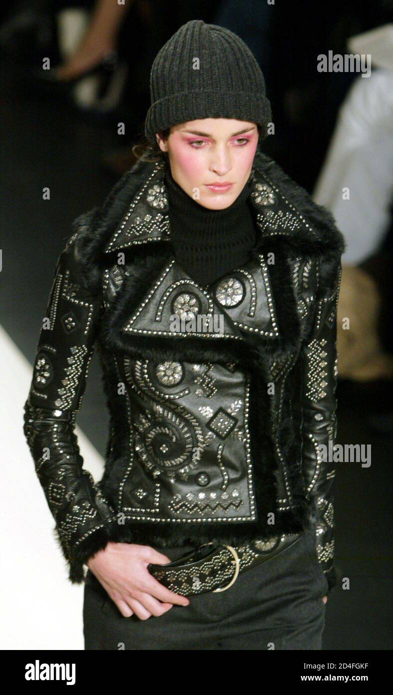 studded embroidered leather jacket