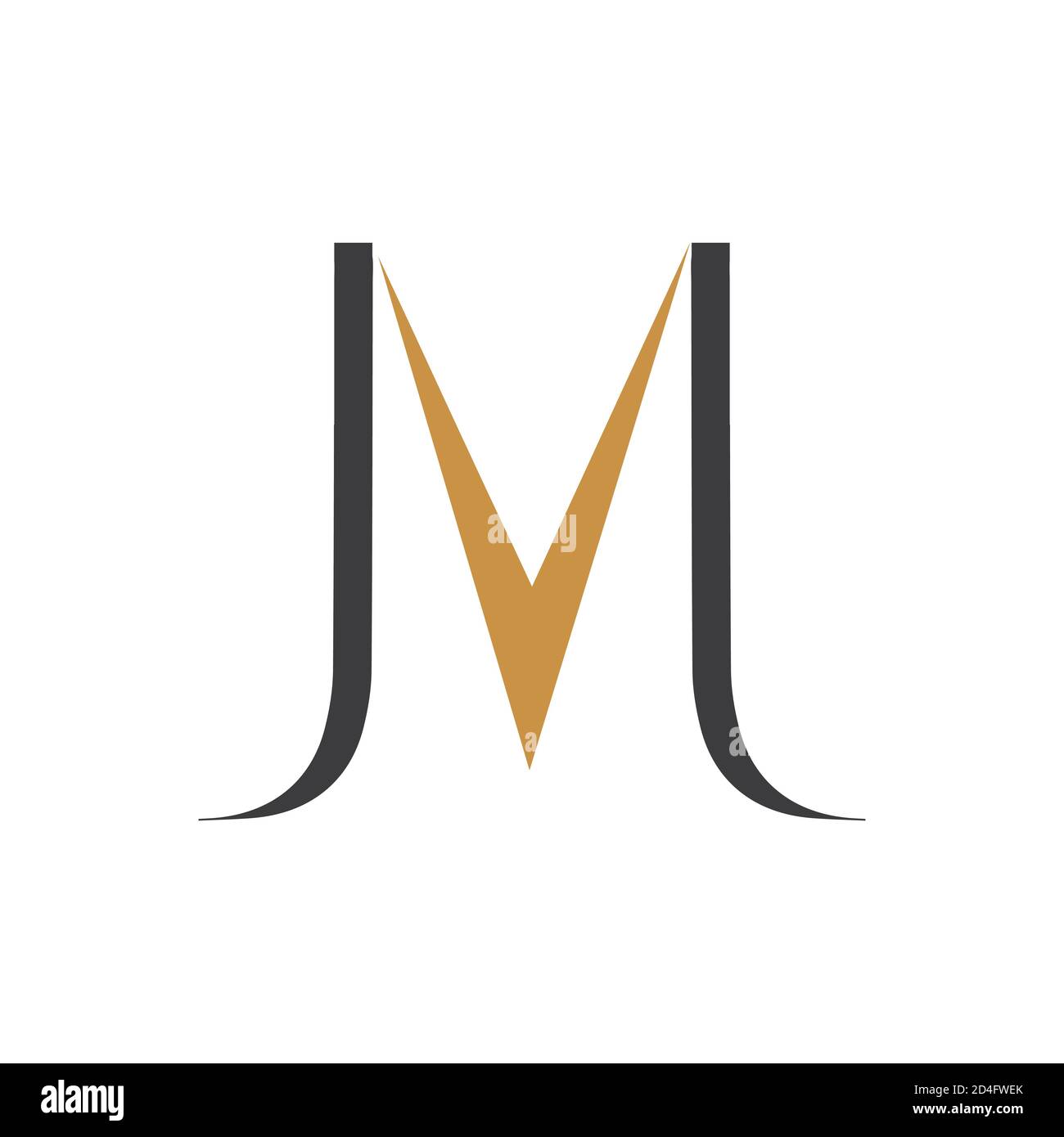 Initial letter jm logo or mj logo vector design template Stock Vector