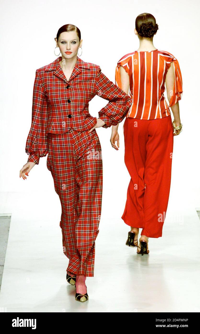 red plaid pant suit womens