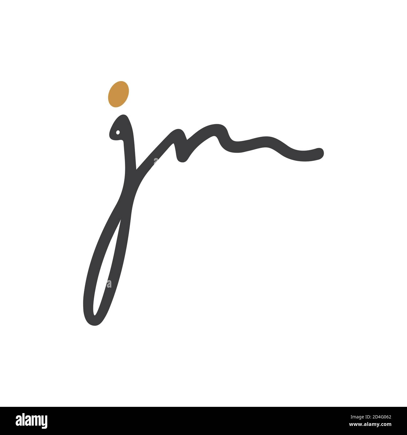 Initial letter jm logo or mj logo vector design template Stock Vector