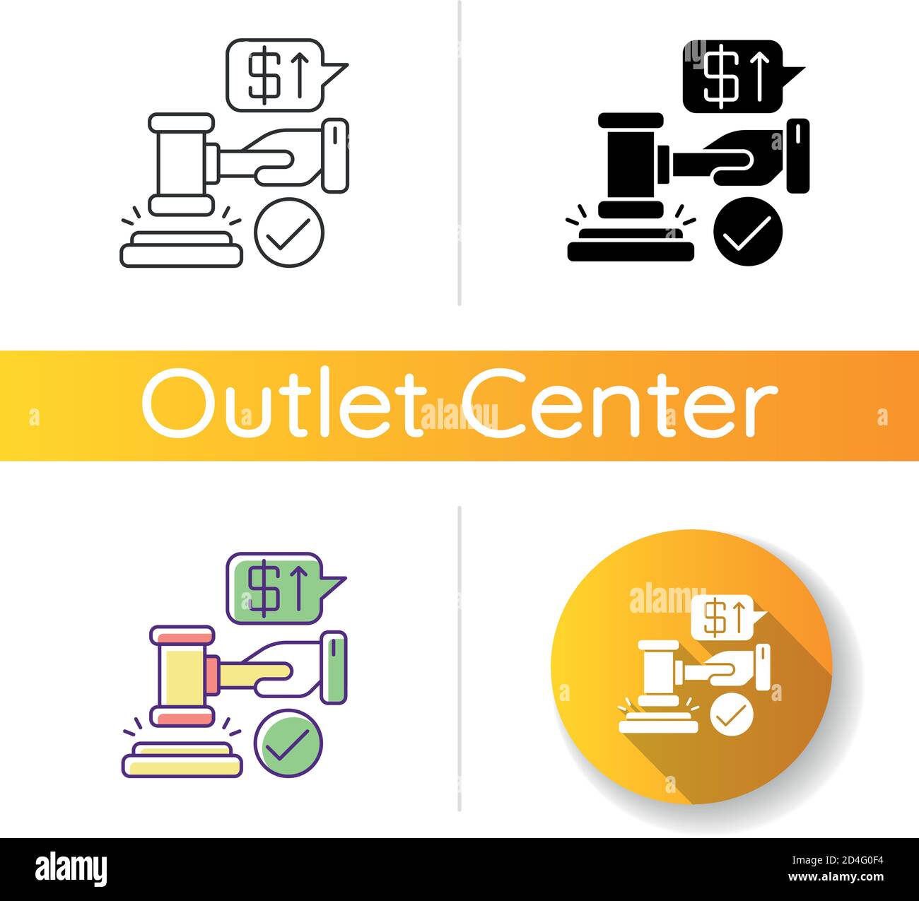 Auction icon Stock Vector