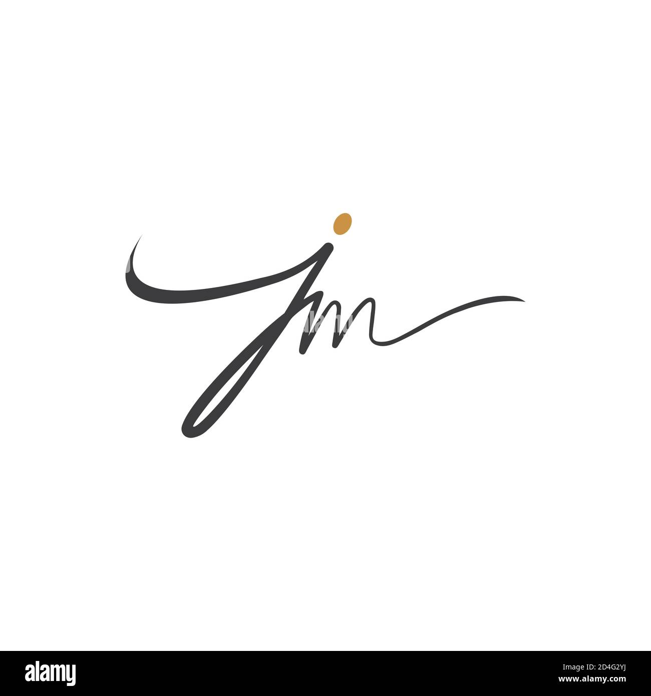 Initial letter jm logo or mj logo vector design template Stock Vector