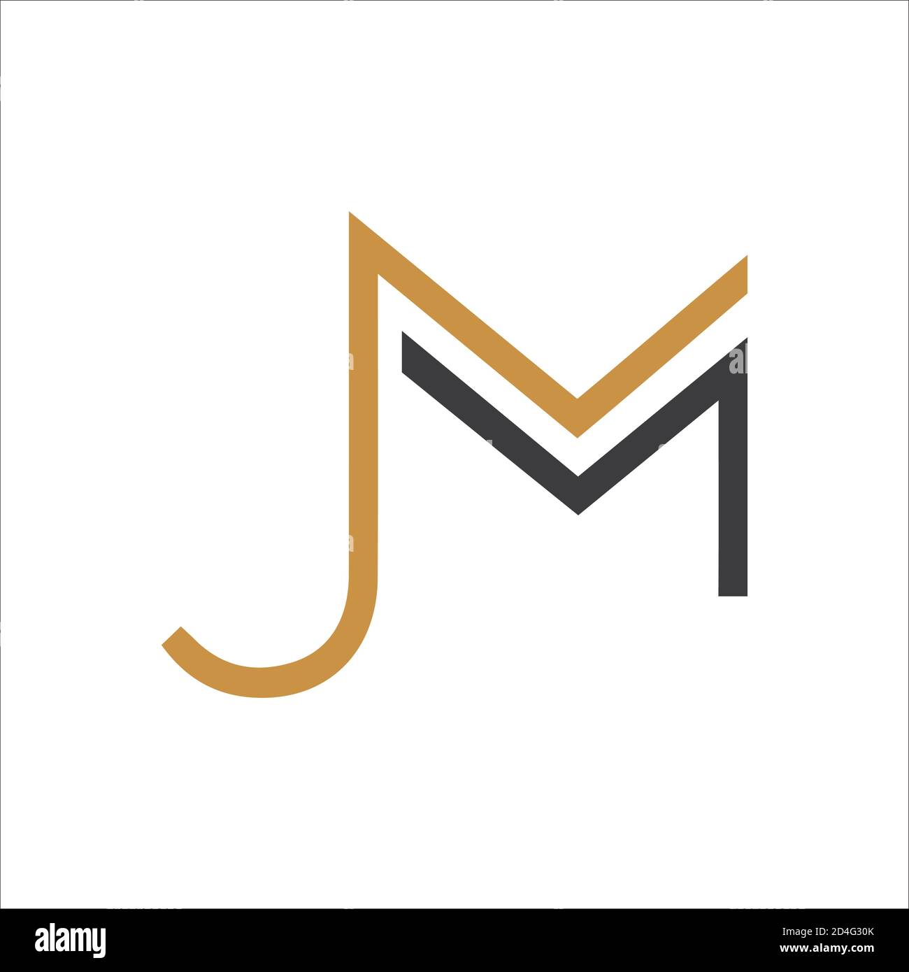 Initial letter jm logo or mj logo vector design template Stock Vector