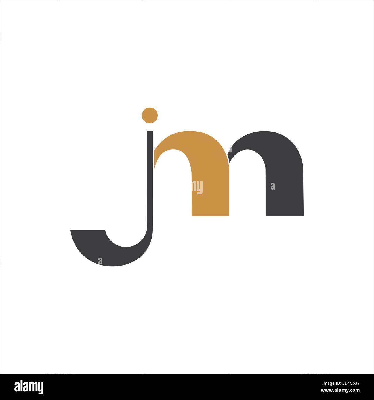 Initial letter jm logo or mj logo vector design template Stock Vector