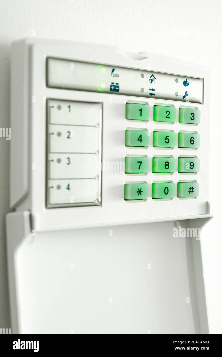 Electronic control panel of the apartment and office security alarm