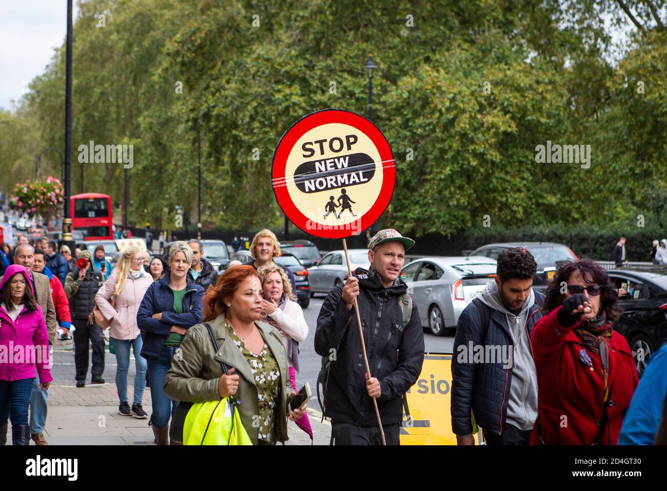 London Protests in Hyde Park against Covid restrictions Stock Photo