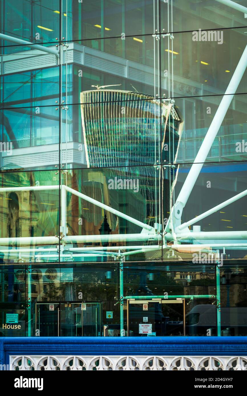Glass buildings and reflections Stock Photo