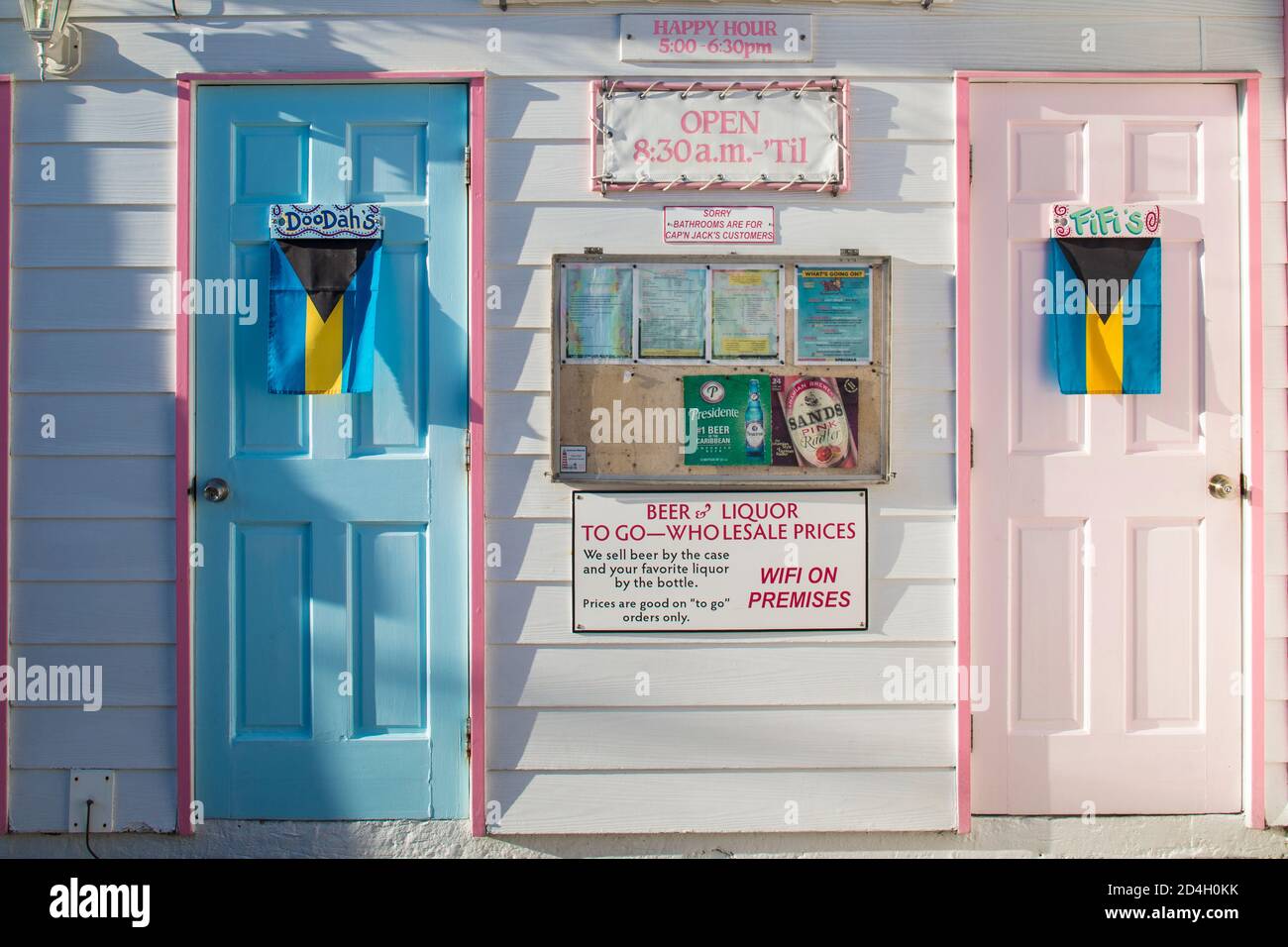 Bahamas, Abaco Islands, Elbow Cay, Hope Town, Cap'n Jack's restaurant