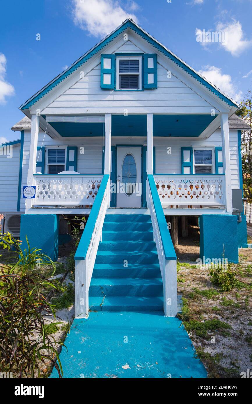 Bahamas, Abaco Islands, Elbow Cay, Hope Town, House Stock Photo Alamy