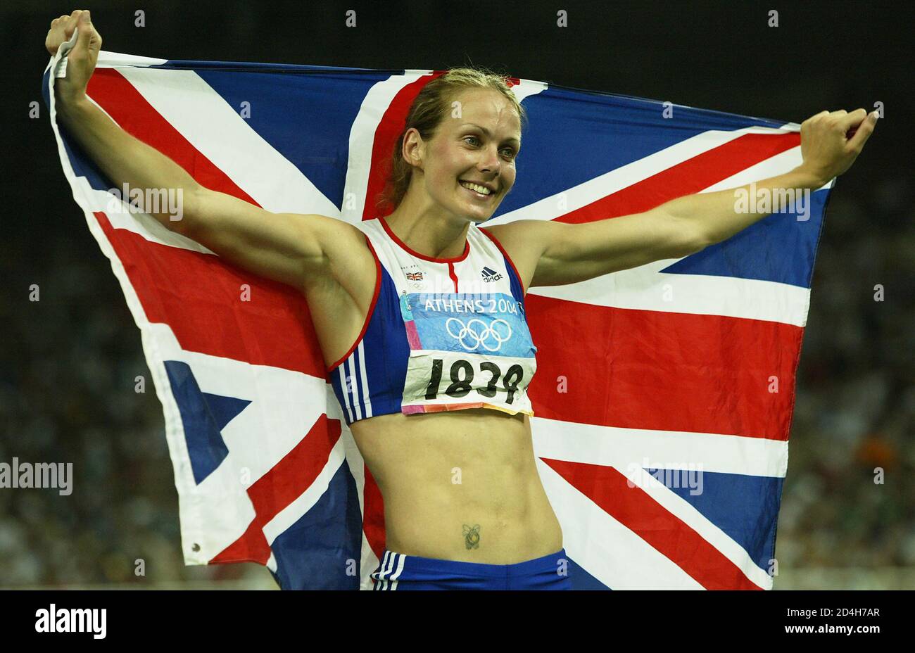 Great britains kelly sotherton celebrates with her bronze medal hires stock photography and