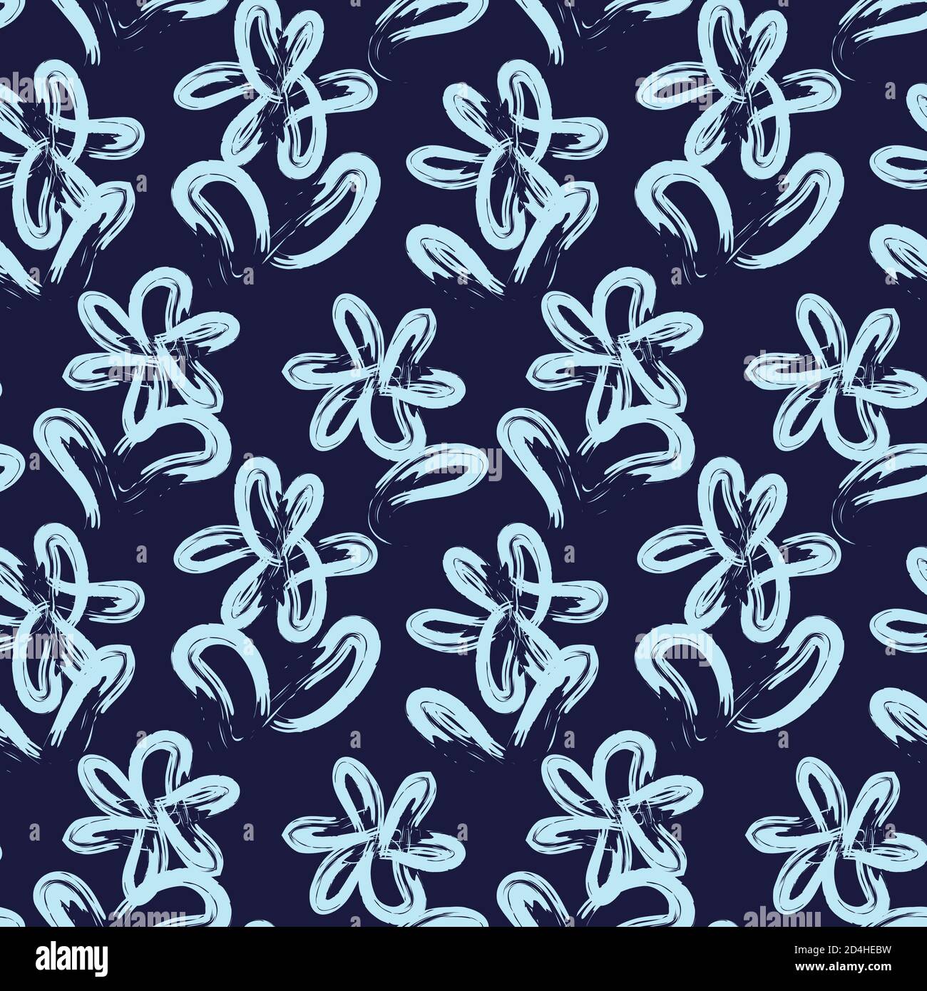 Floral brush strokes seamless pattern background for fashion prints, graphics, backgrounds Stock Vector