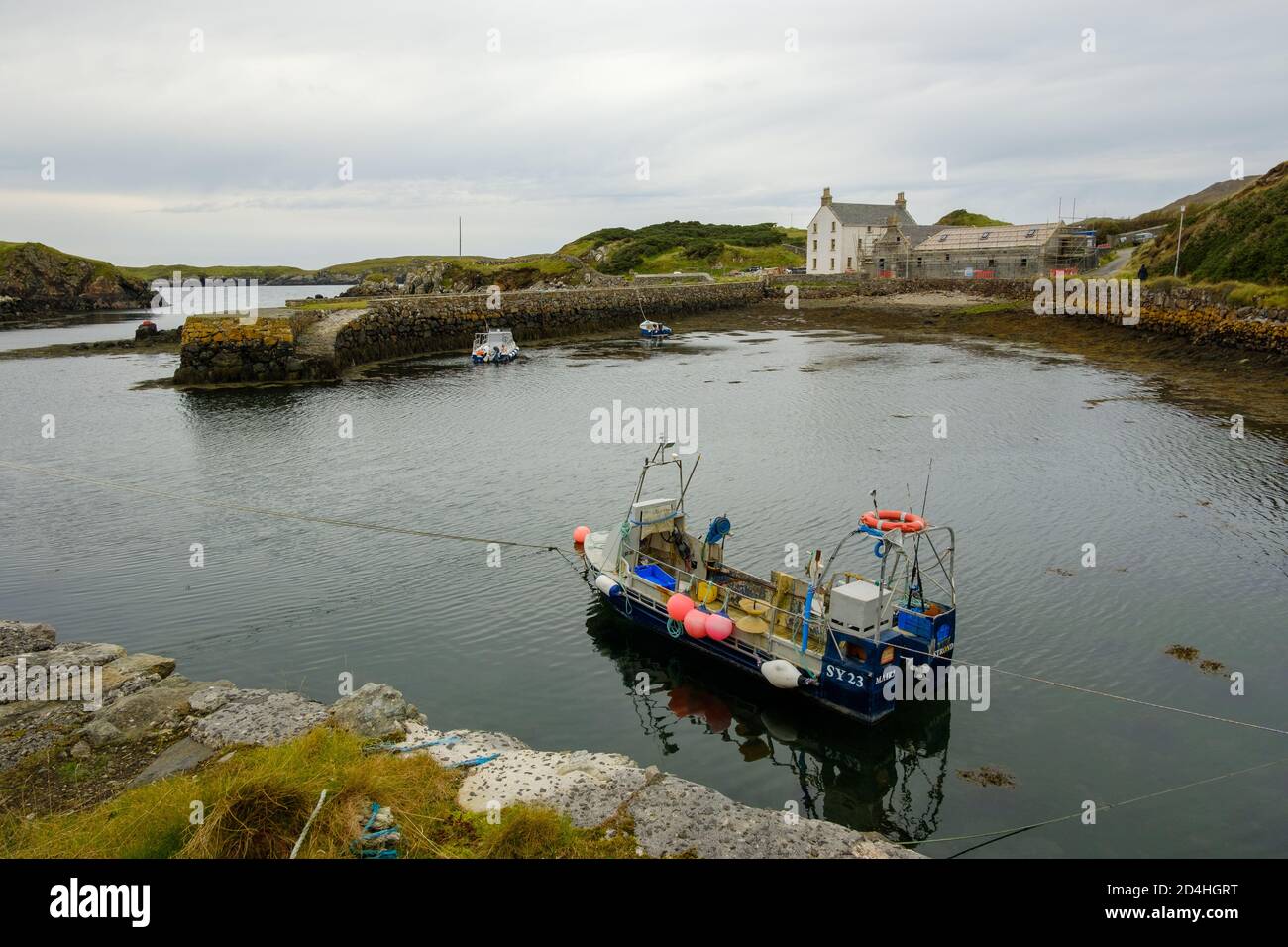 The Harbour at Rodel, Isle of Harris. Stock Photo