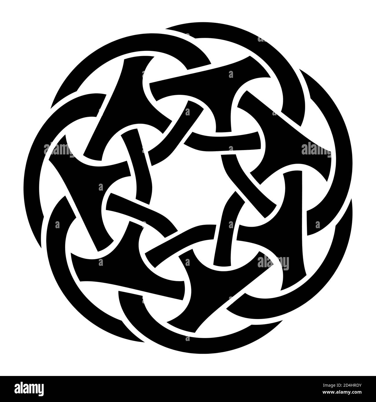 Creative circular interwoven ornament. Abstract round pattern. Stylish  round ornament isolated on white background. Template for greeting card  Stock Vector Image & Art - Alamy