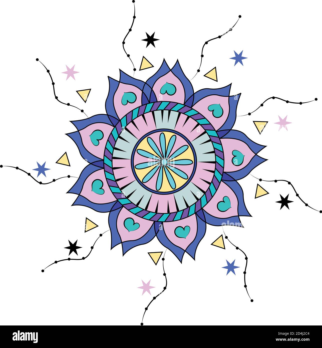 Mandala floral pattern Stock Vector