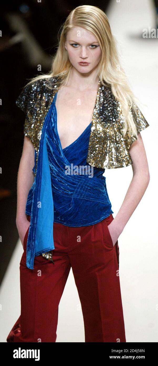 A model for BCBG Max Azria wears a 