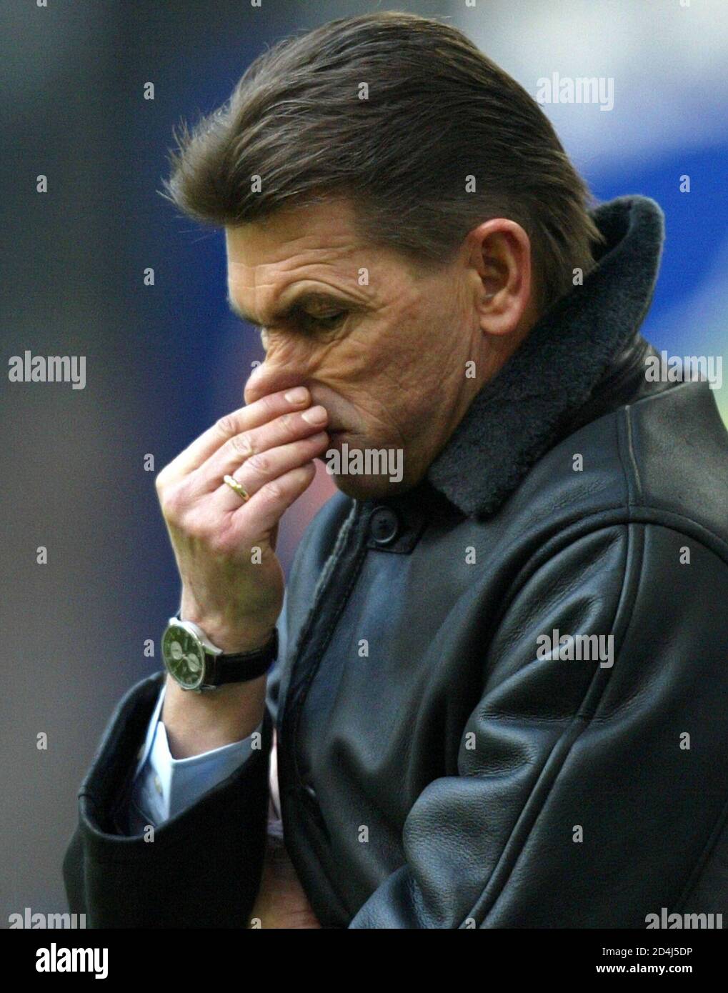 Bayer leverkusen coach klaus augenthaler hires stock photography and