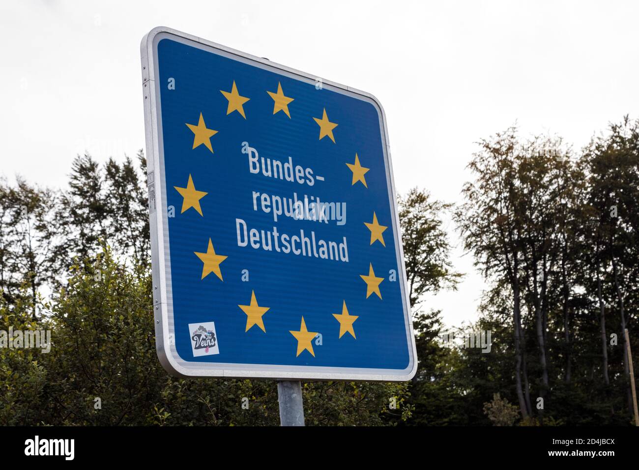 Staatsgrenze der Bundesrepublik Deutschland Stock Photo