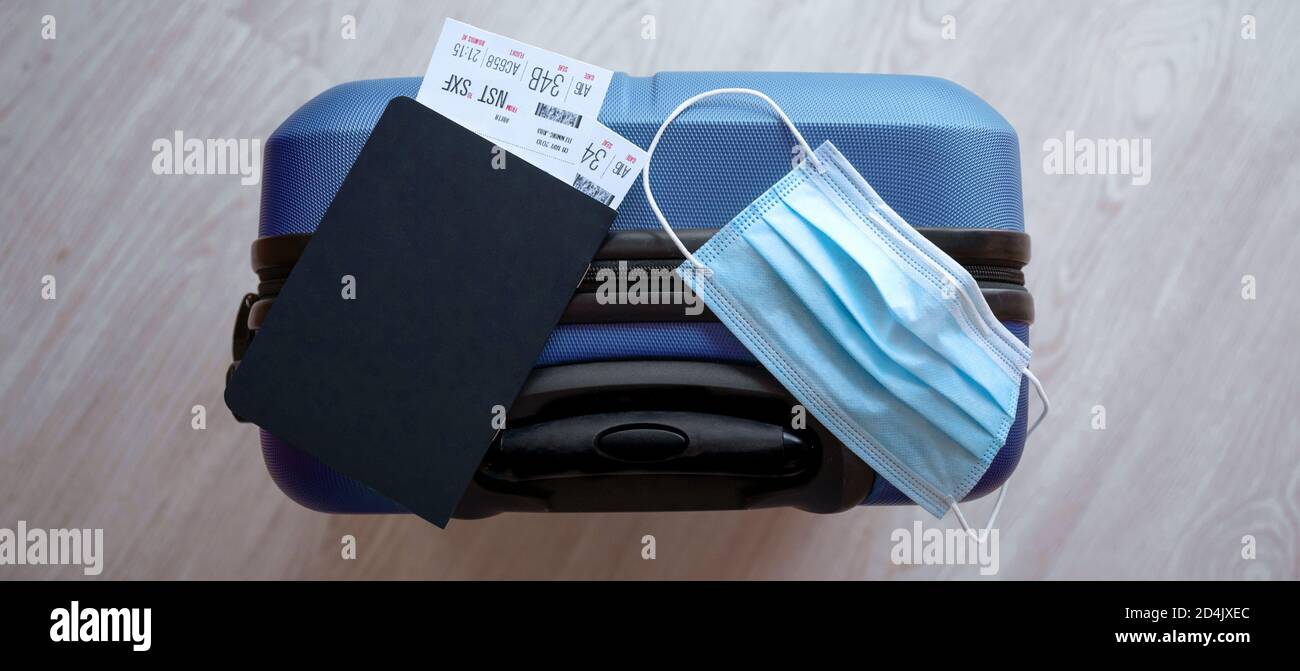 COVID19 travel restriction due to the use of mandatory corona virus mask on airplane flights to