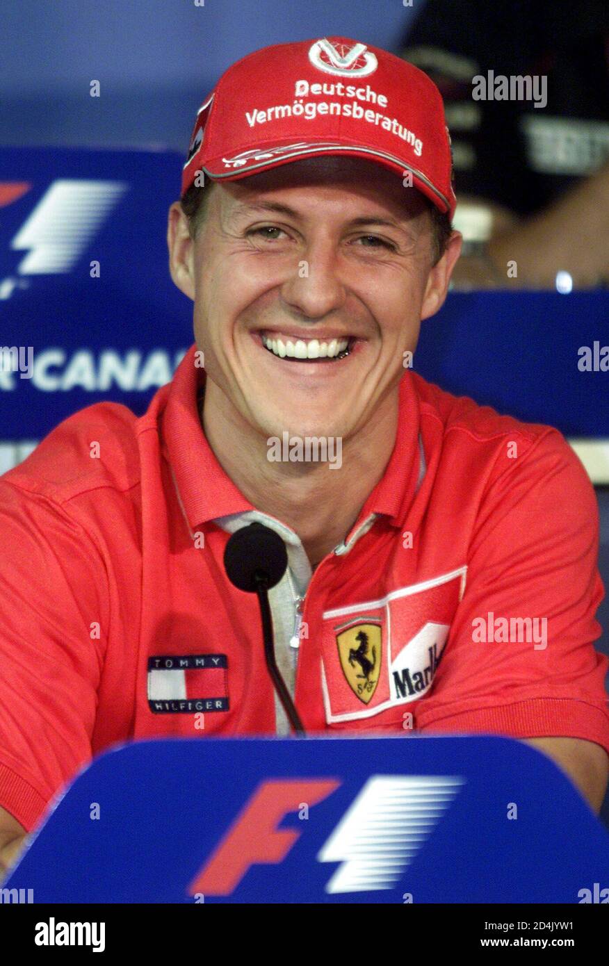 Michael schumacher in ferrari 2001 hires stock photography and images