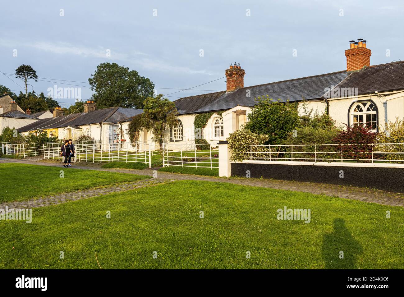 Row of single storey cottages in Johnstown village, County Kildare, Ireland Stock Photo Alamy