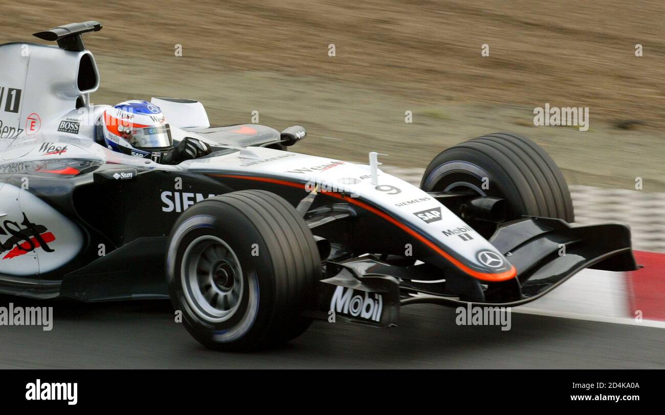 Mclaren Formula One Driver Kimi Raikkonen From Finland Drives The New Mclaren Mercedes Mp4 At Montmelo Racetrack In Barcelona Mclaren Formula One Driver Kimi Raikkonen From Finland Drives The New Mclaren Mercedes Mp4 At