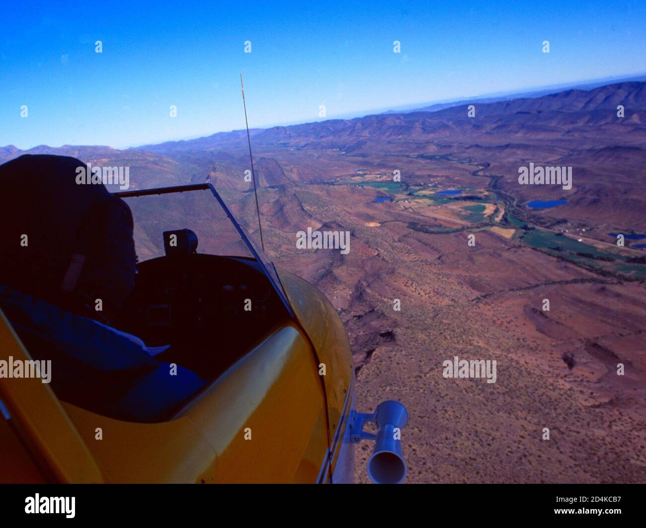 South Africa: Flight over the swartberg-mountainrange in the little Karoo near Outshoorn Stock Photo