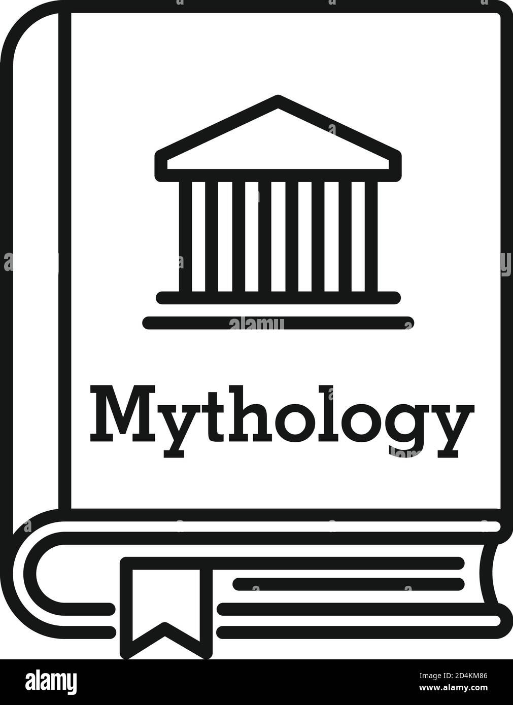 Mythology book icon. Outline mythology book vector icon for web design isolated on white background Stock Vector