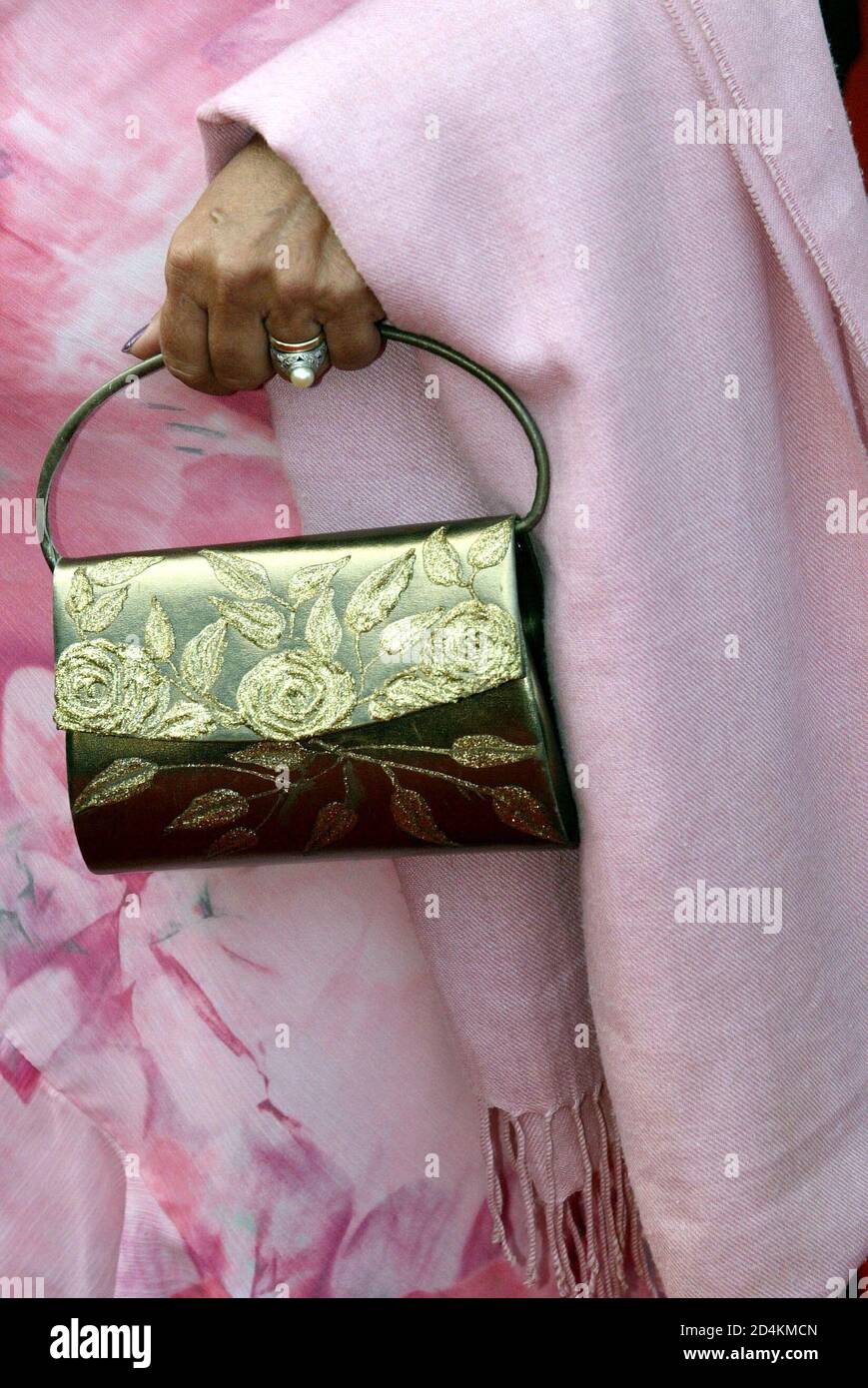 gold lame purse