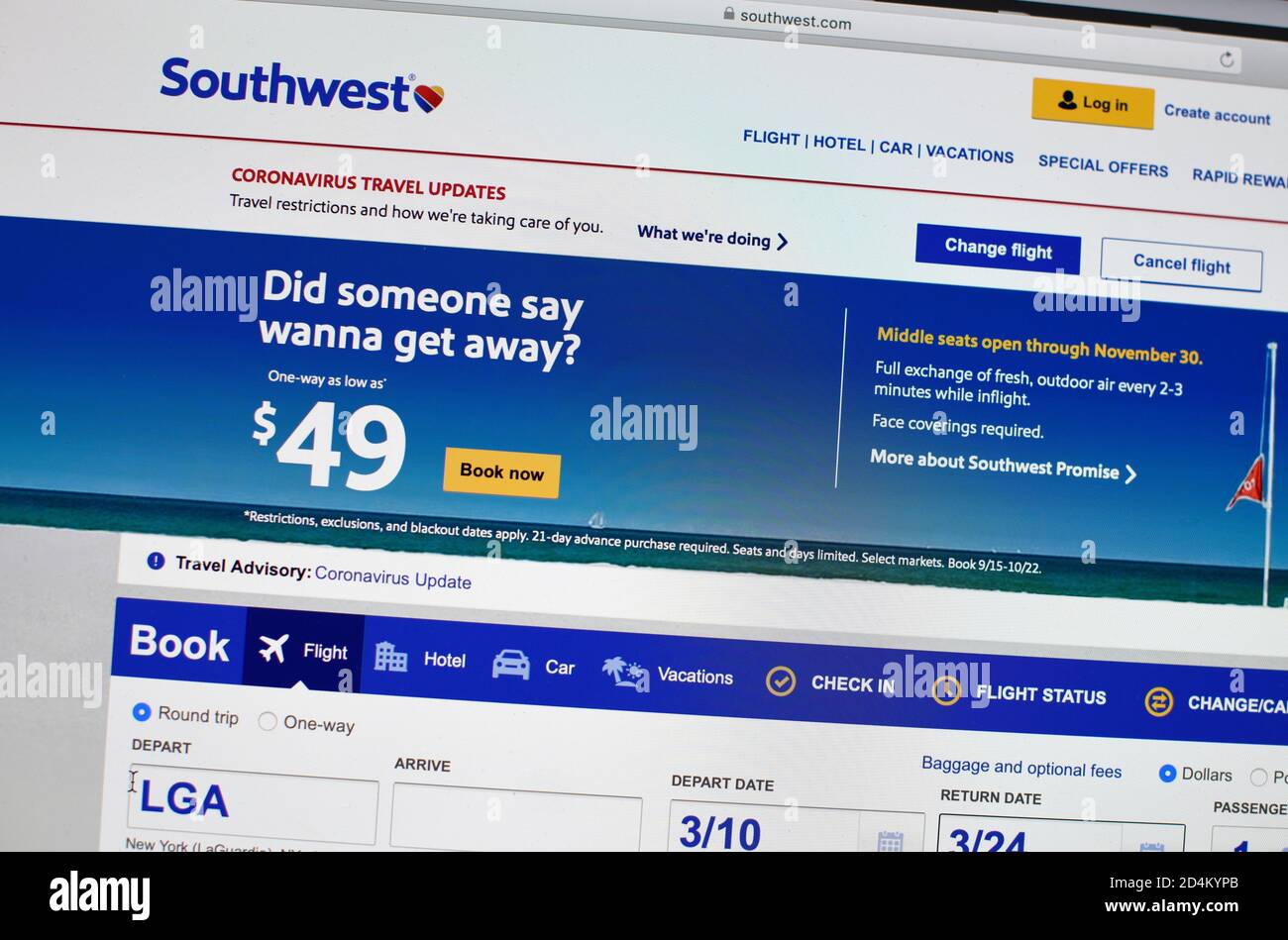 Southwest one way ticket sales