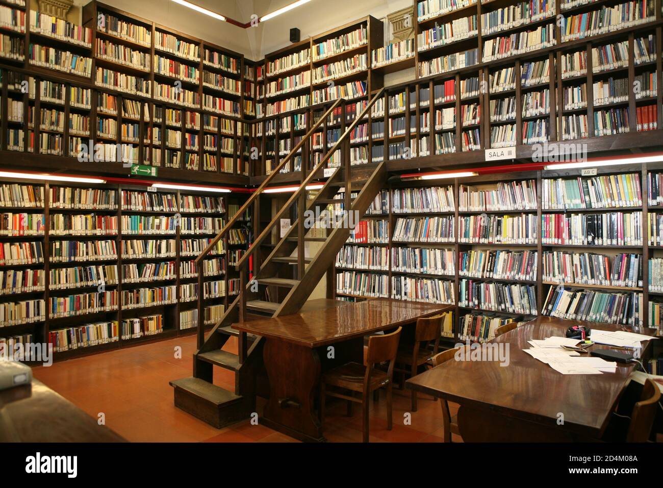 Books in the library Stock Photo