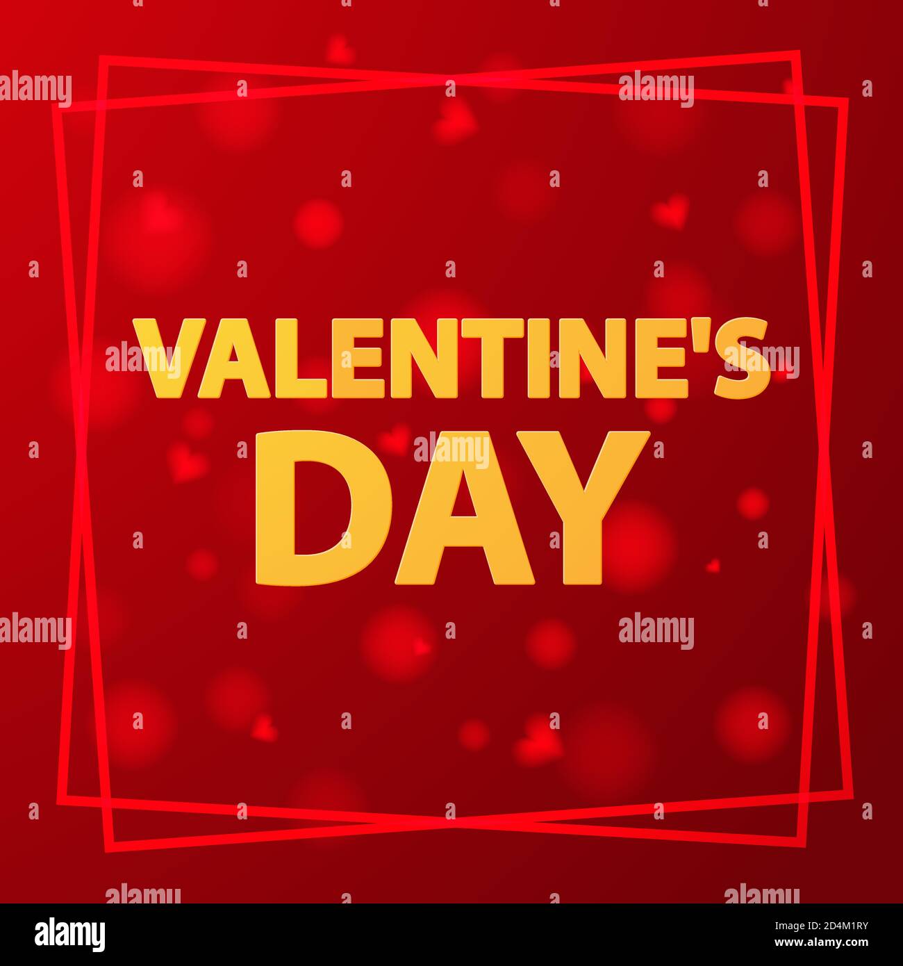 Concept banner for Valentine s Day. Hearts on a red background Stock ...