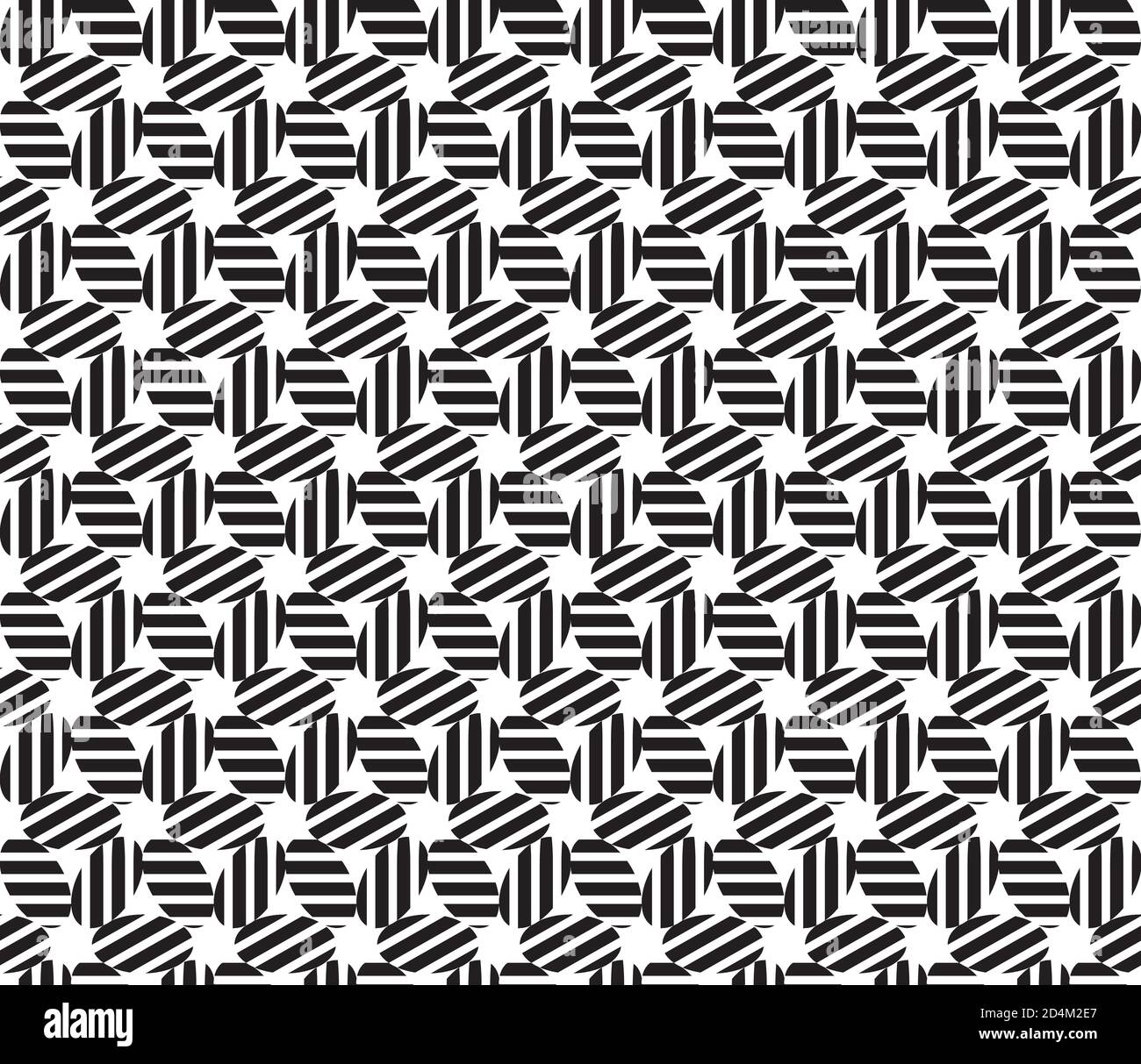 Seamless pattern with black lines(ellipse) Stock Vector