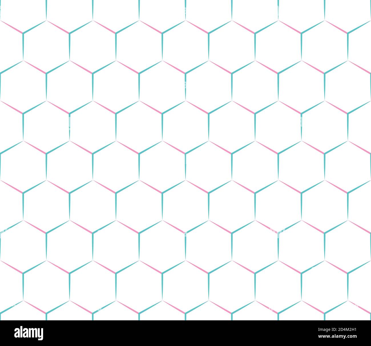 Seamless pattern with colored lines(hexagon) Stock Vector