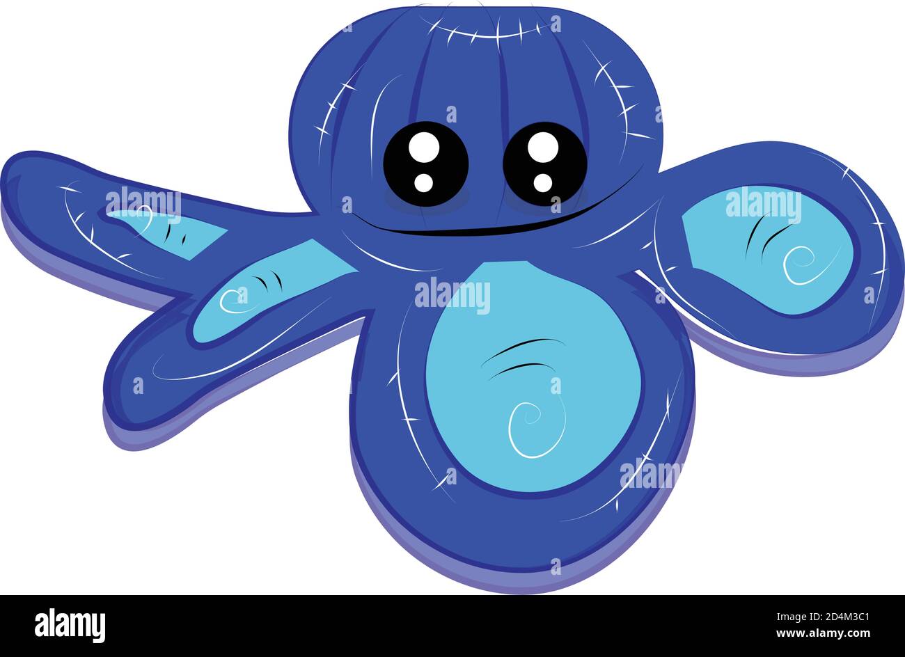 Cartoon of a octopus kawaii Stock Vector