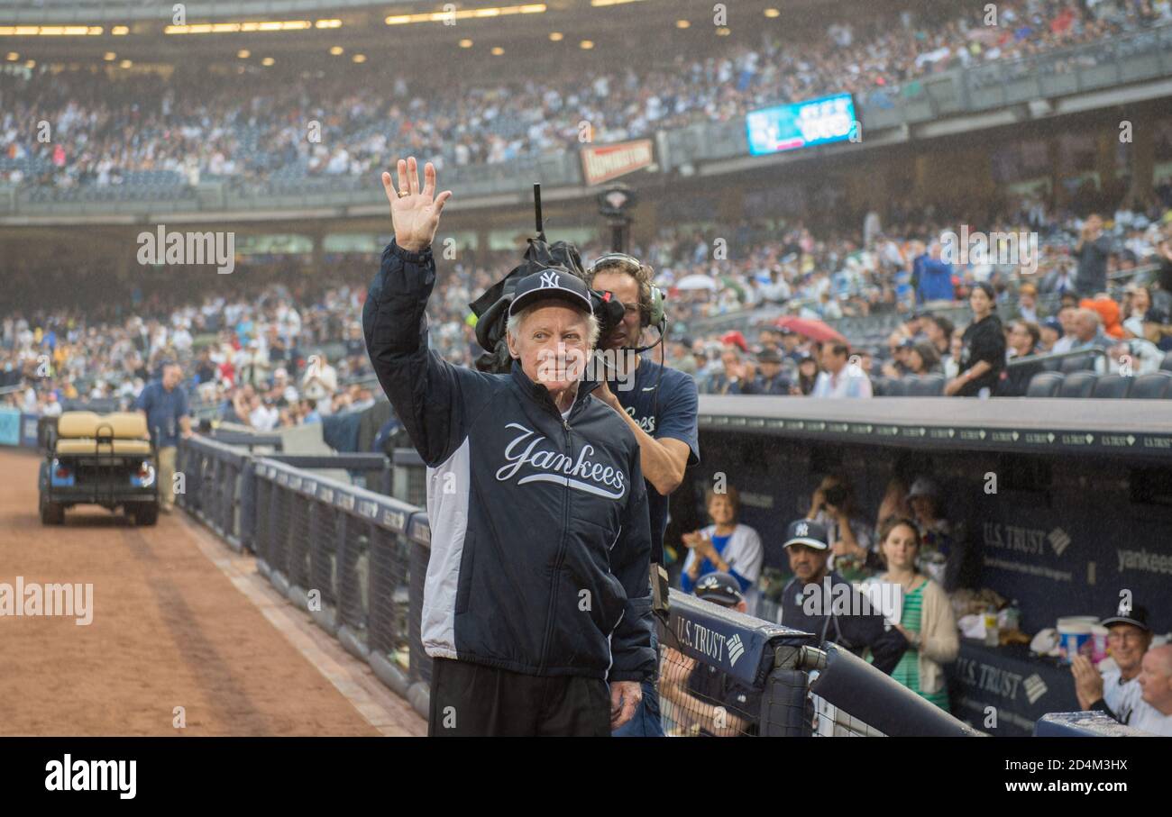 June 20, 2015, New York, New York, USA: WHITEY FORD waves to the crowd as he is honored during the 2015 Old-Timers' Day, Yankee Stadium, in the Bronx. (Credit Image: © Bryan Smith/ZUMA Wire) Stock Photo