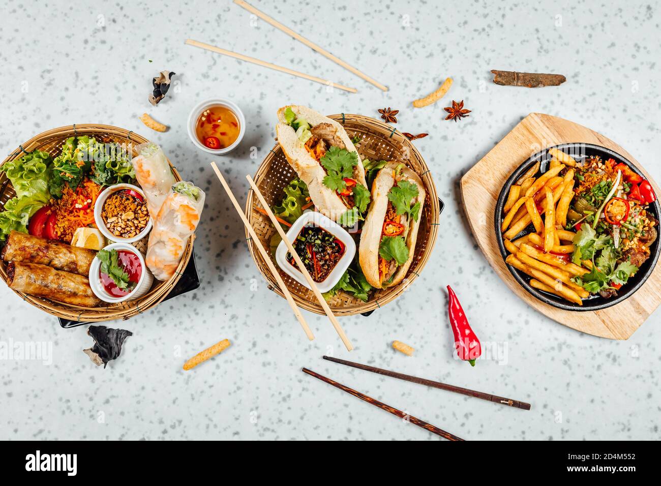 Traditional vietnamese meal including hi-res stock photography and ...