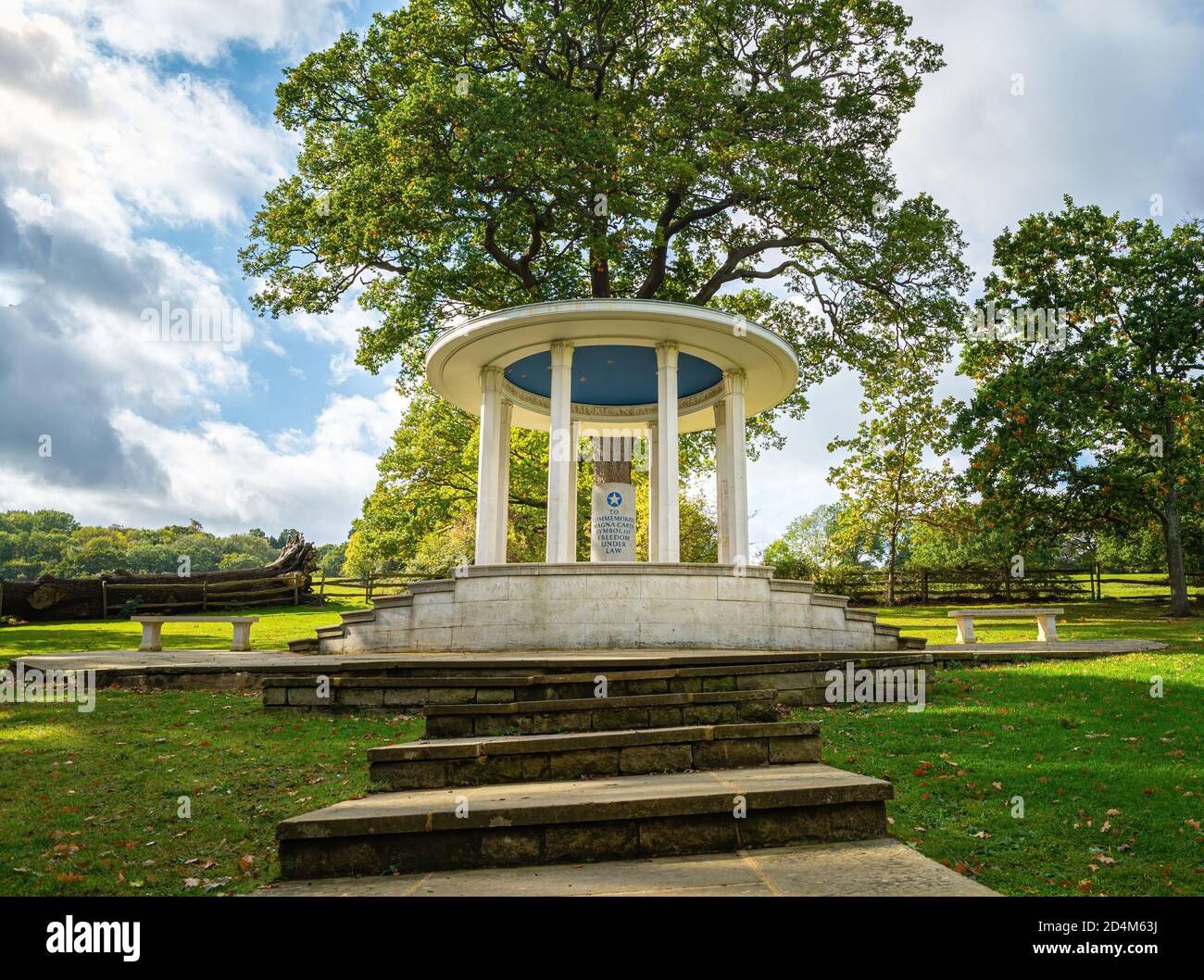 Monument to the democratic legacy of the Magna Carta at Runnymede, Windsor Stock Photo