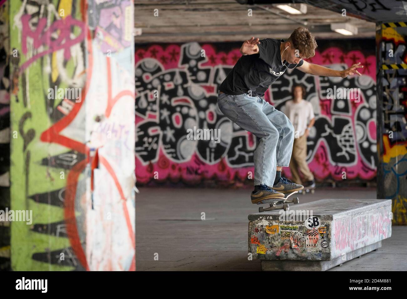 Southbank Skate park on the 22nd September 2020 in South London in the United Kingdom. Photo by Sam Mellish Stock Photo