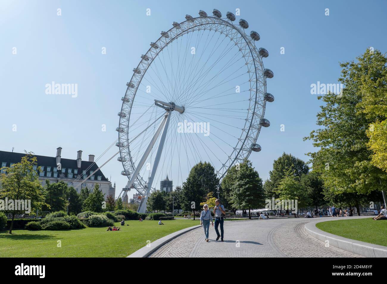 The London Eye at the Jubilee Park and Garden on the 14th September 2020 on the South Bank in the United Kingdom. Photo by Sam Mellish Stock Photo