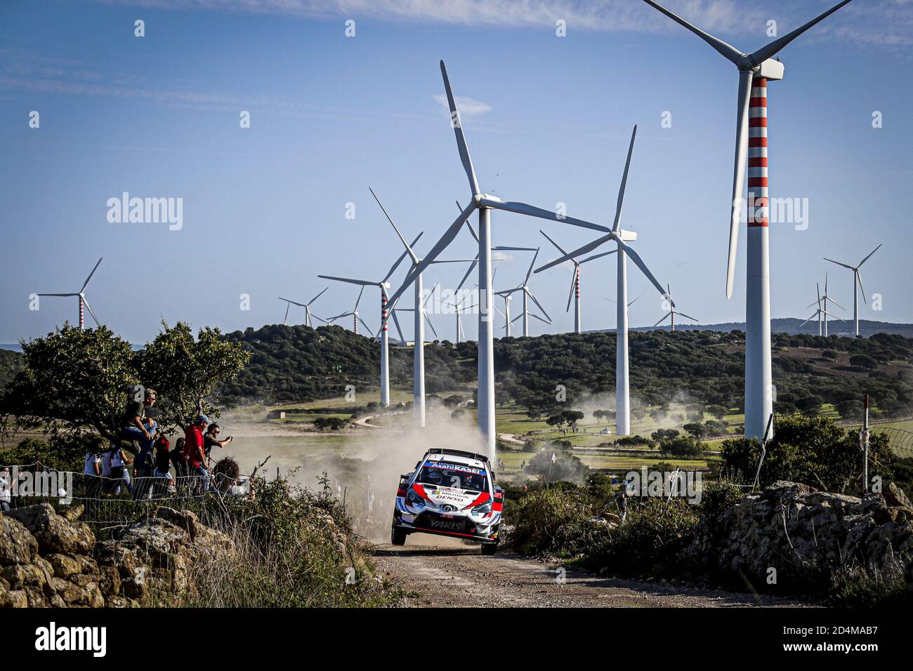33 EVANS Elfyn (GBR), MARTIN Scott (GBR), Toyota Yaris WRC, Toyota Gazoo Racing WRT, action during the 2020 Rally Italia Sardegna, 6th round of the 2020 FIA WRC Championship from October 8 to 11, 2020 at Alghero, Sardegna in Italy - Photo Paulo Maria / DPPI Credit: LM/DPPI/Paulo Maria/Alamy Live News Stock Photo